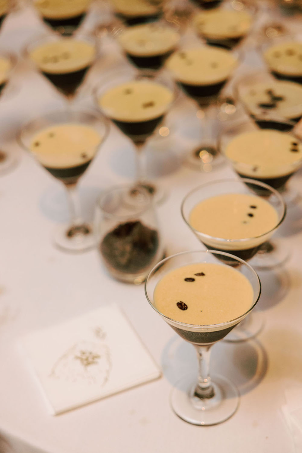 espresso martinis for wedding cocktails