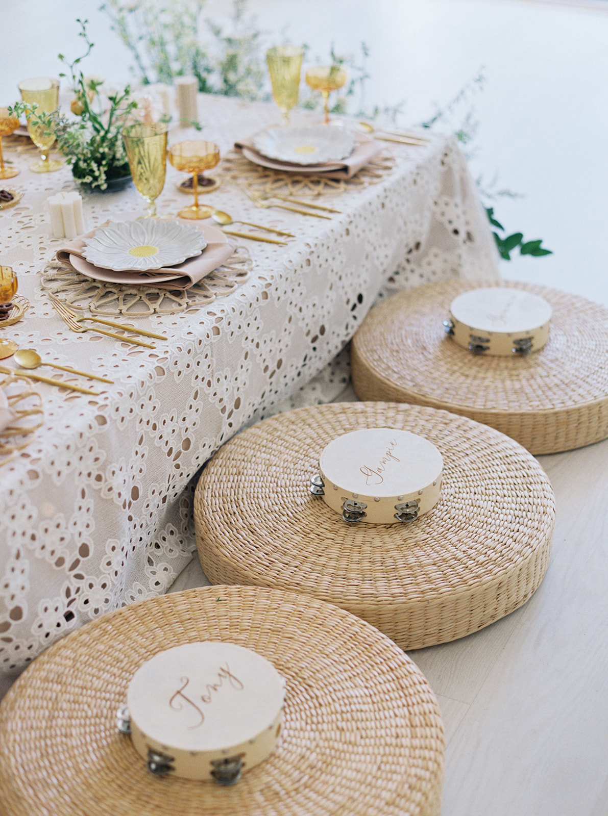 personalized tambourine party favor