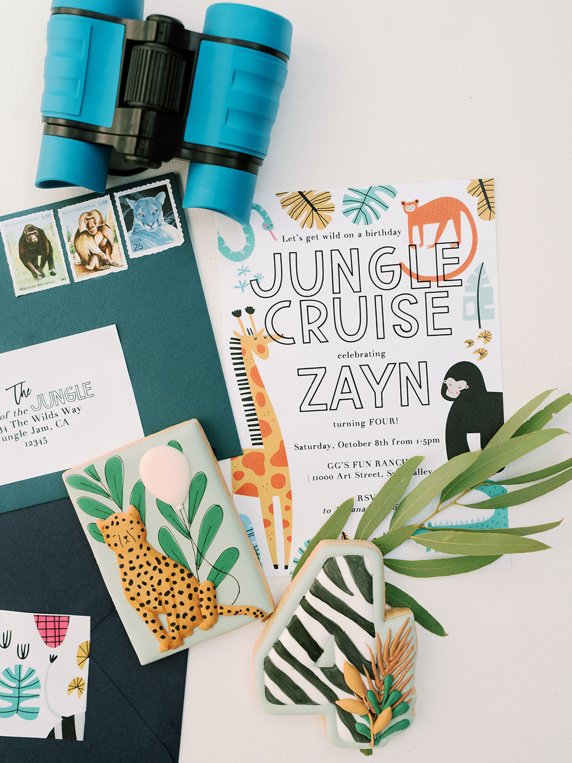 Jungle Cruise themed birthday party invitations