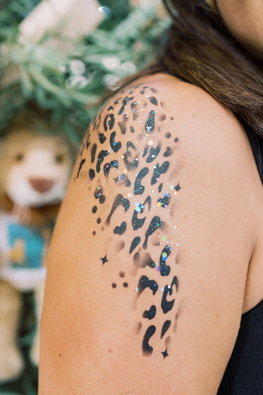 leopard print tattoo for animal birthday party