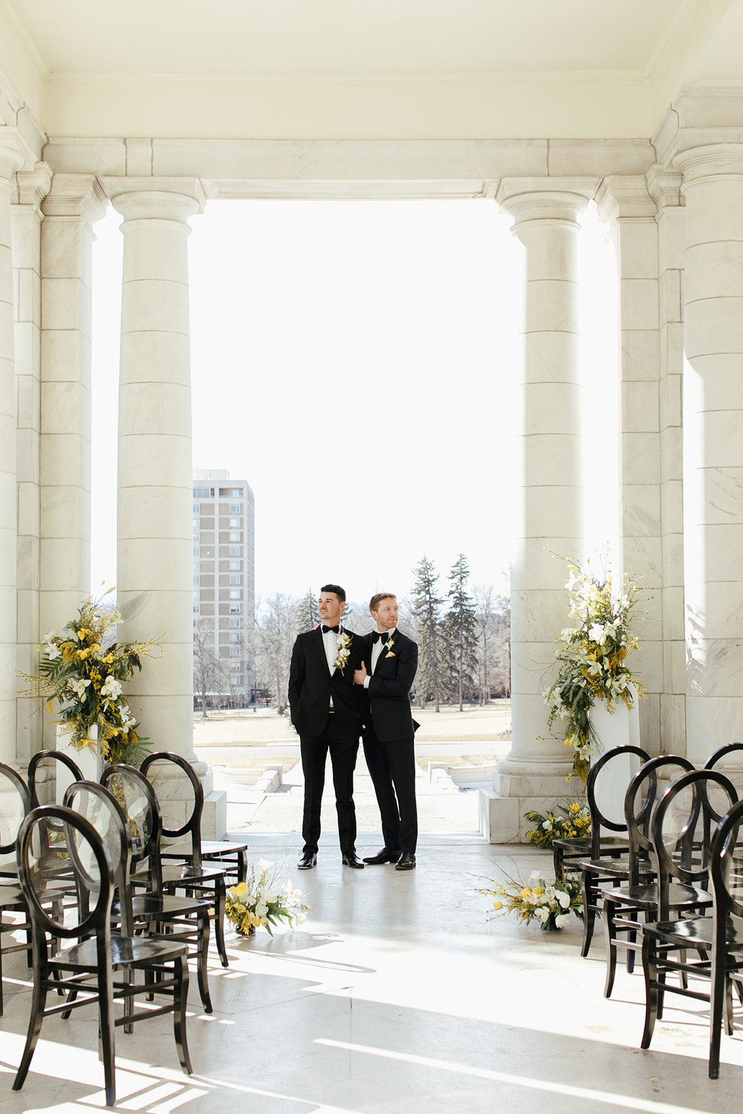 modern minimalist gay wedding in denver