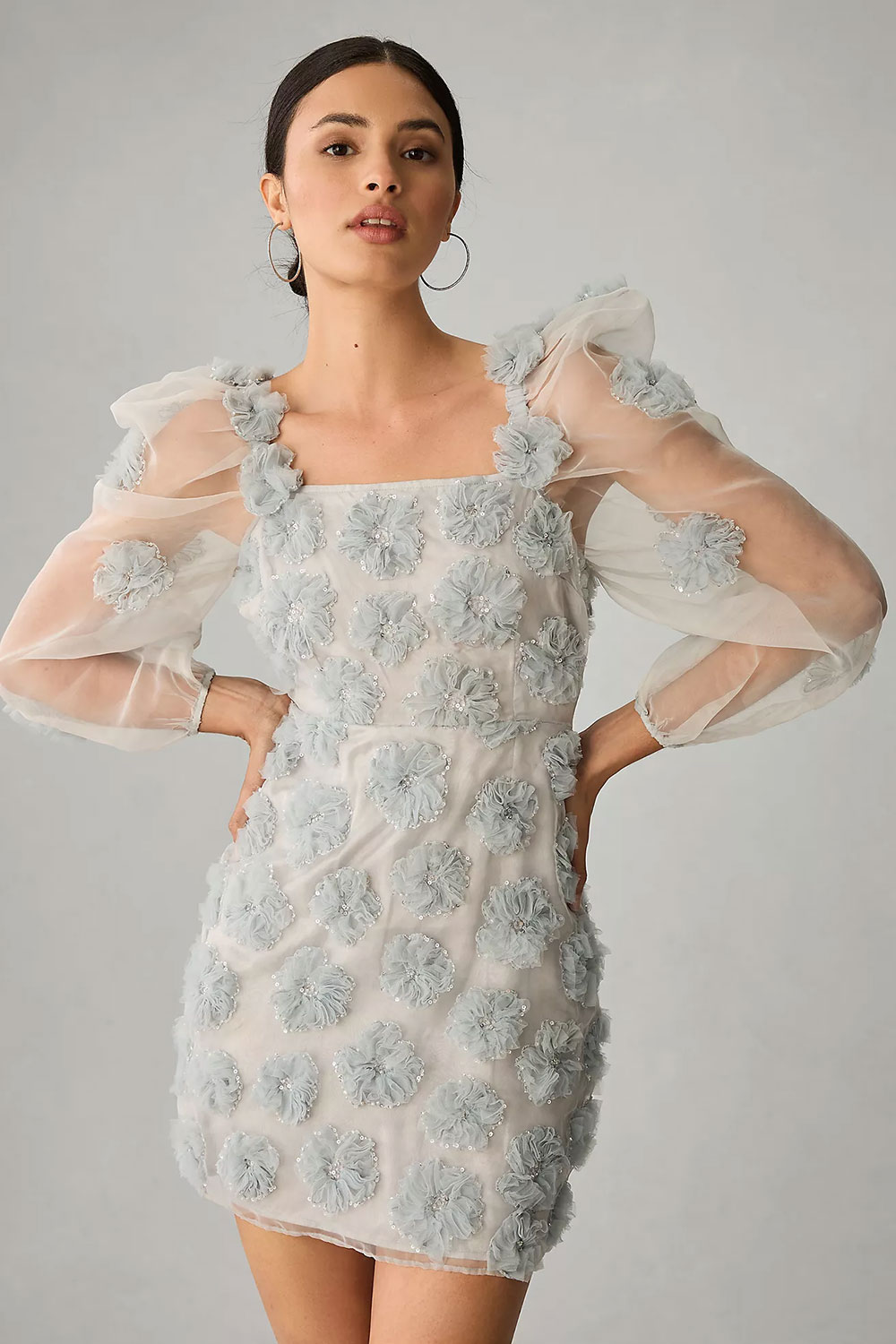 Anthro floral mini dress