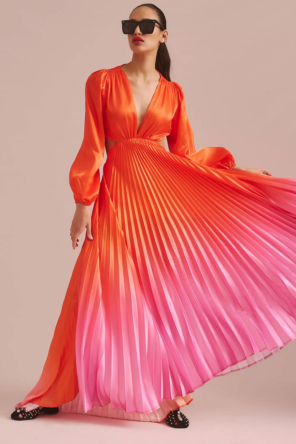 Ombre Anthro wedding guest dress