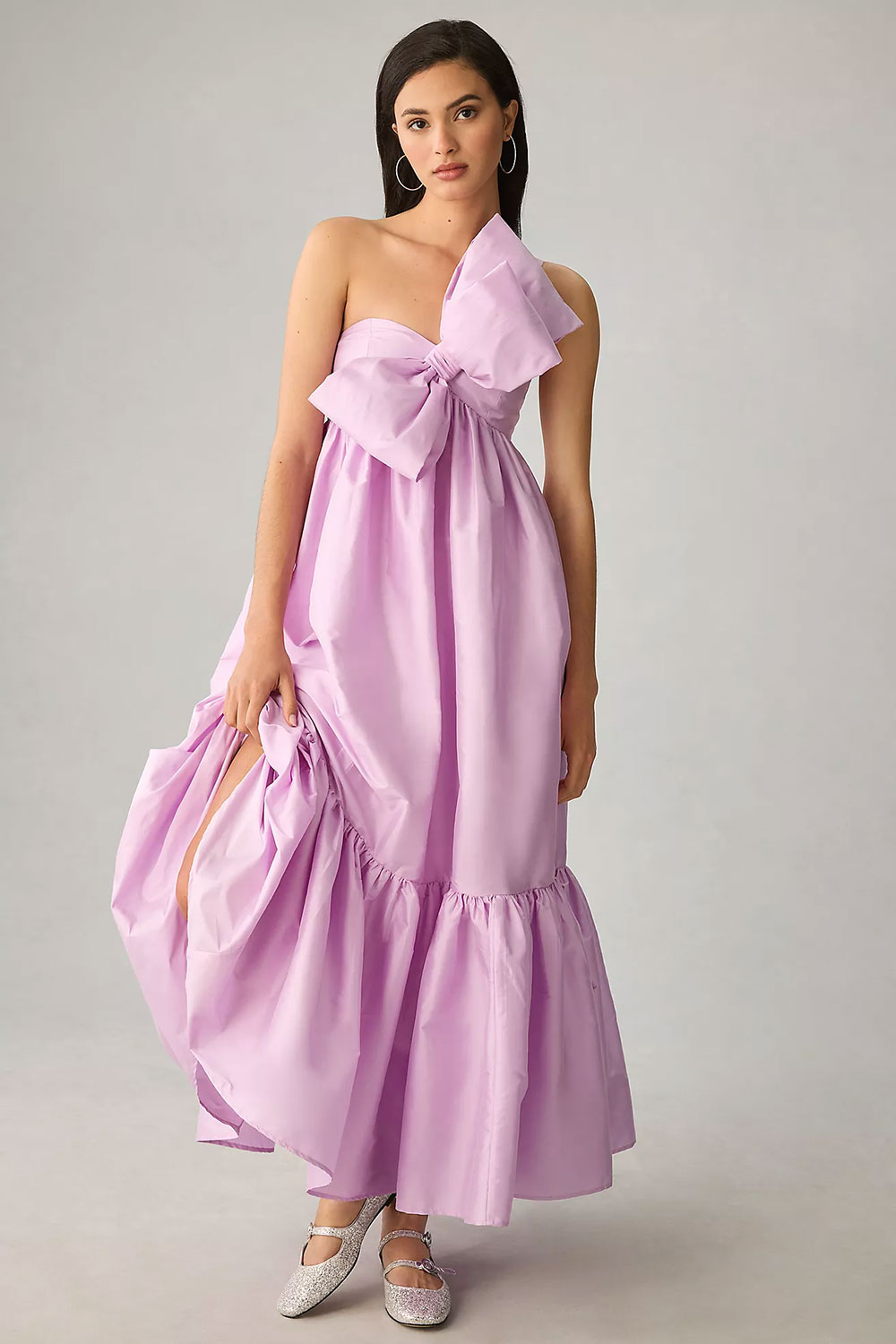Pink bow Barbie aesthetic dress from Anthropologie