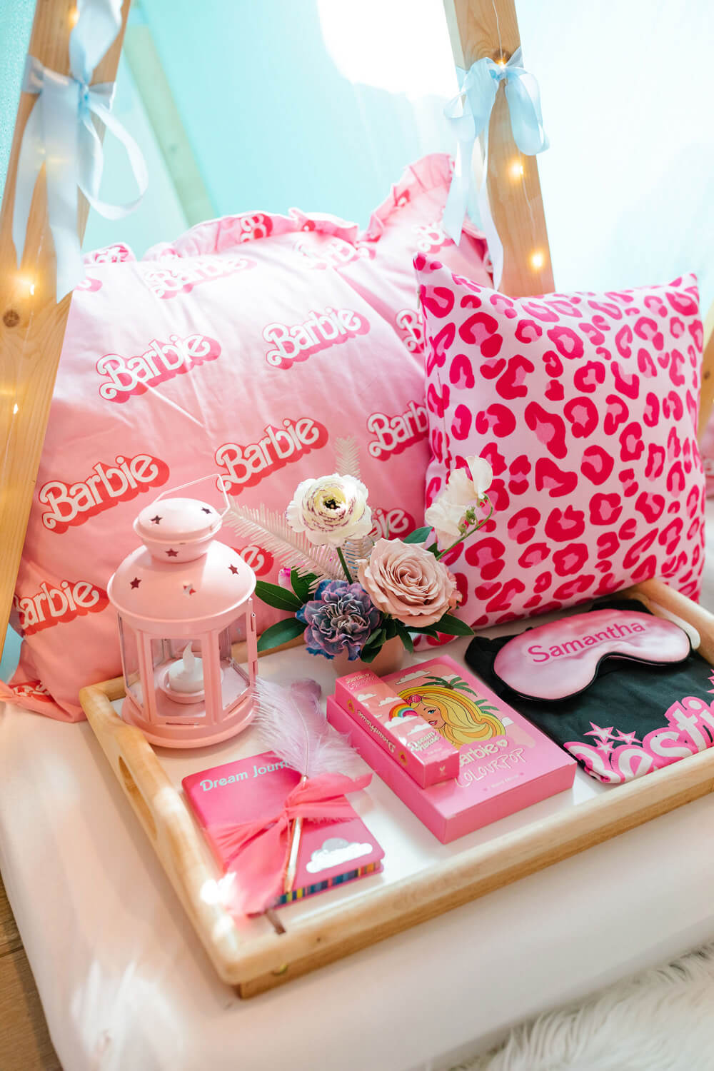 Pink barbie birthday party sleep under