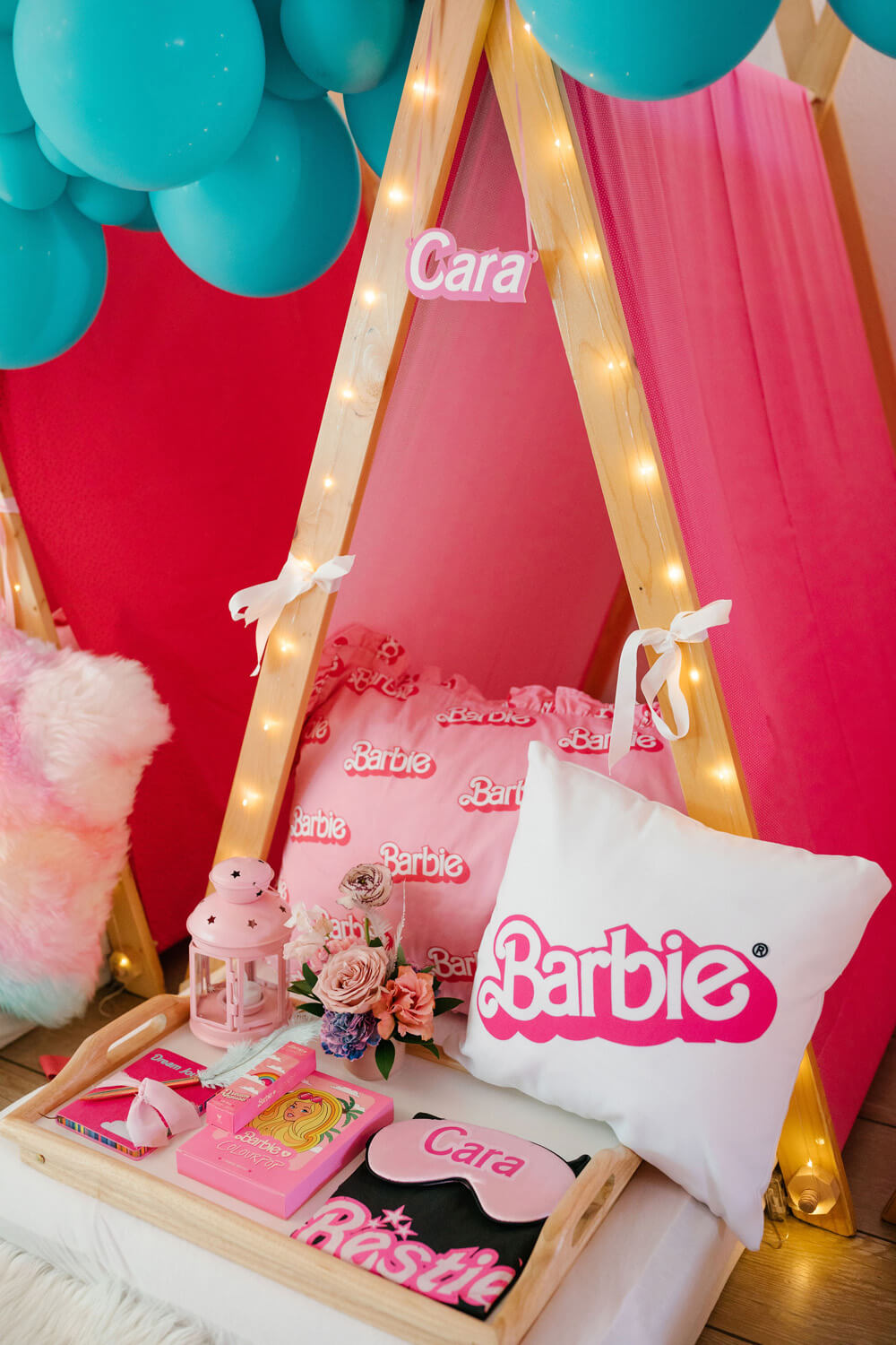 Pink barbie birthday party sleep under 
