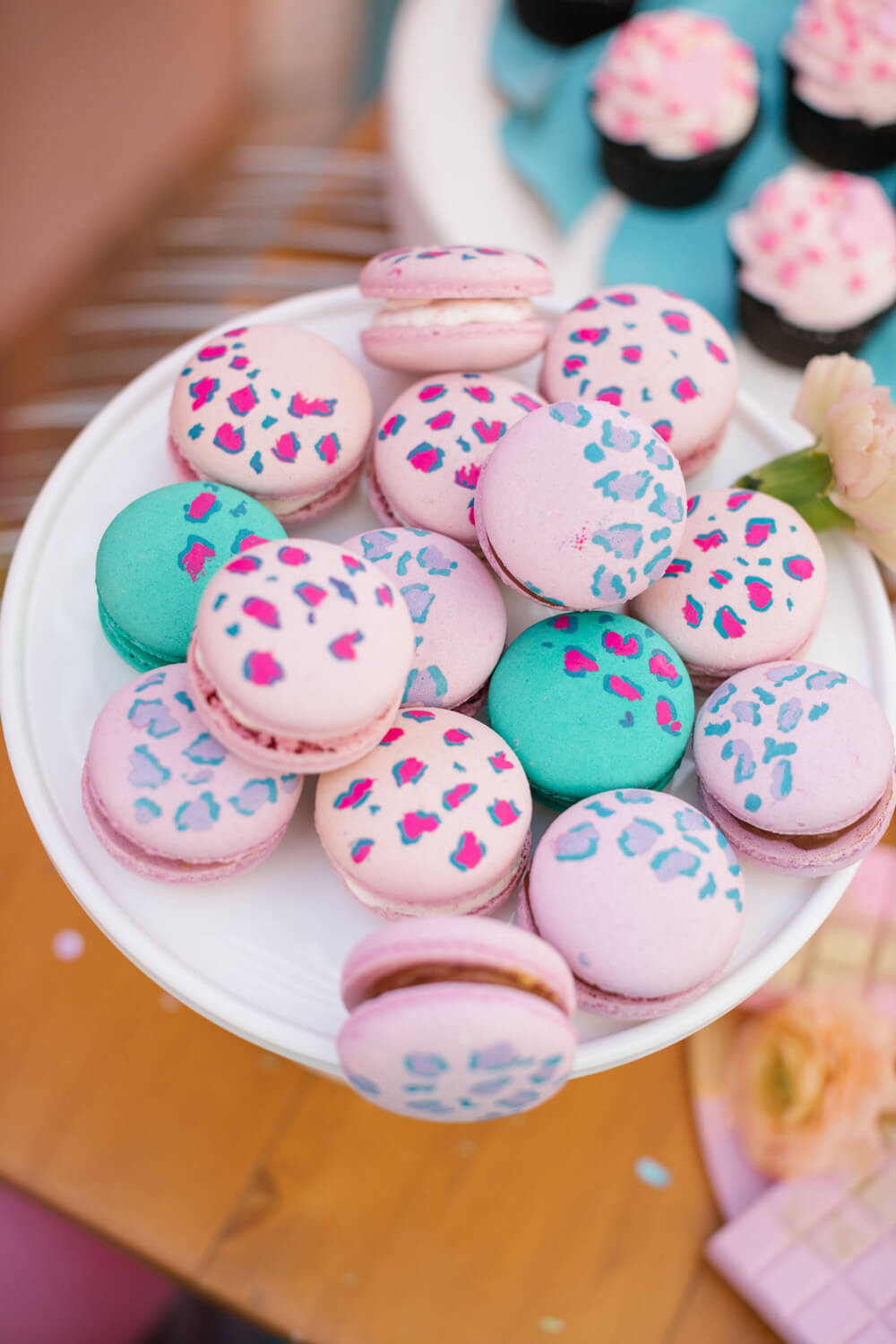 pink macarons for girls party