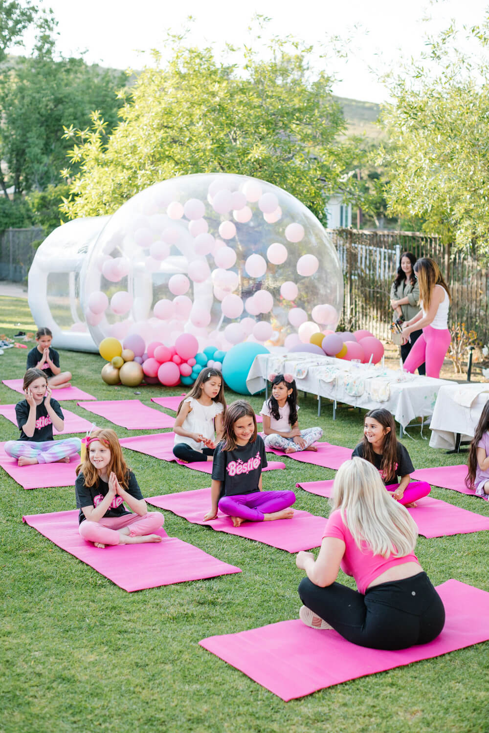 yoga girls birthday party activity idea