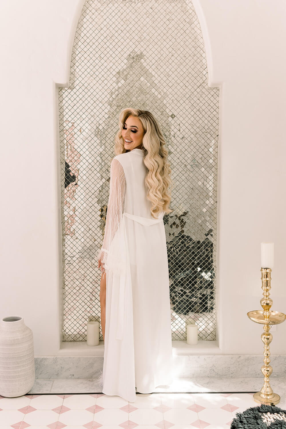 Bridal getting ready robe