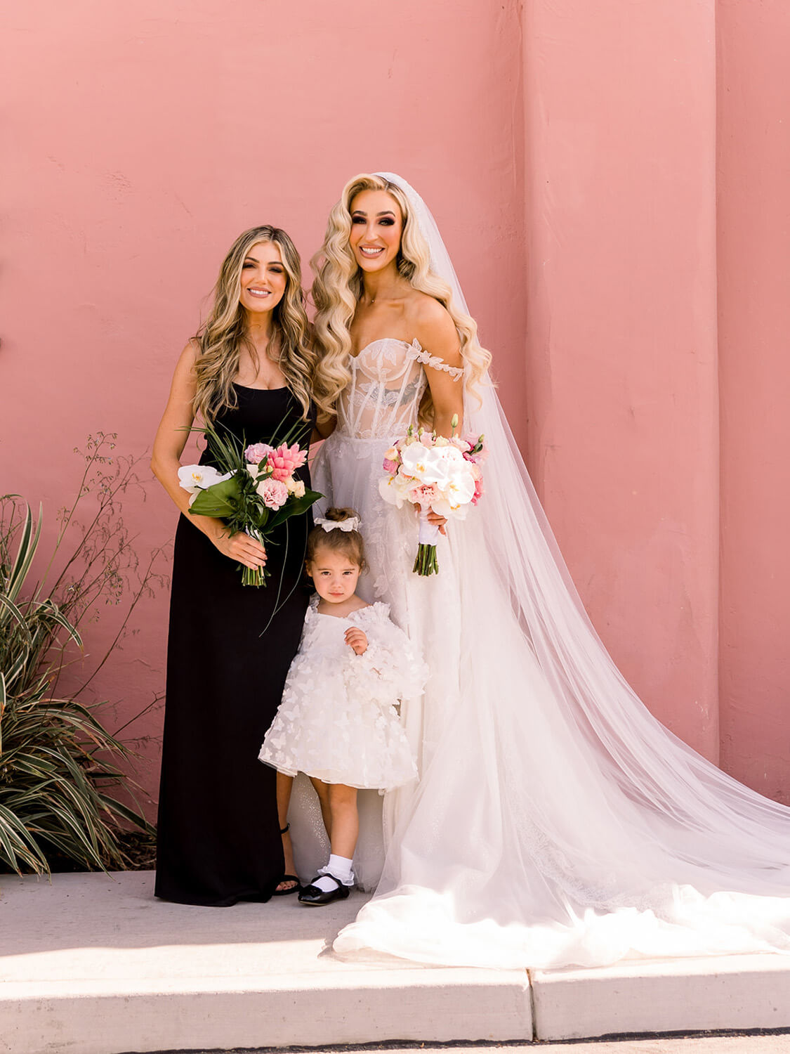 Bride and bridesmaids portraits at The Sands