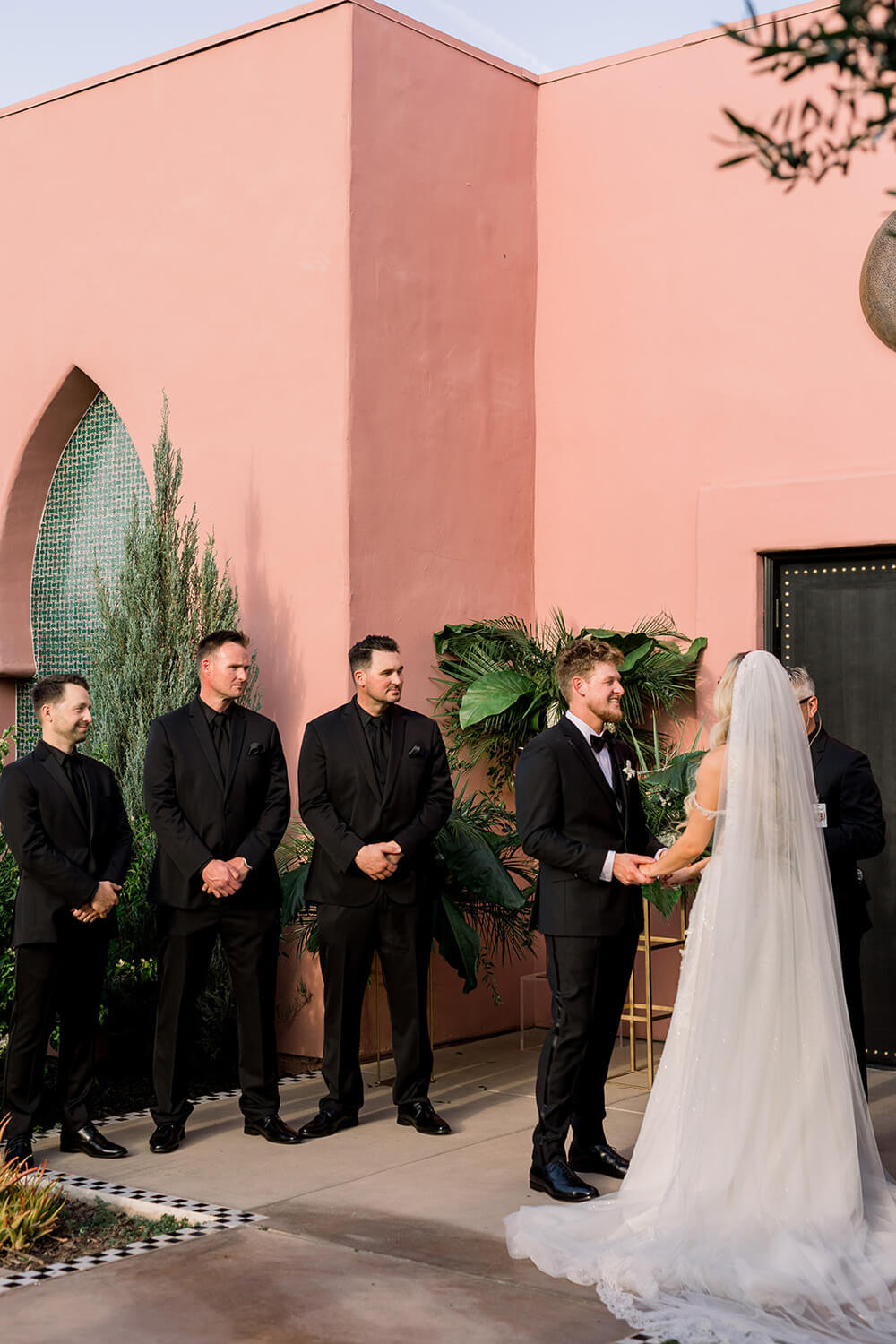 wedding ceremony at The Sands Palm Springs hotel