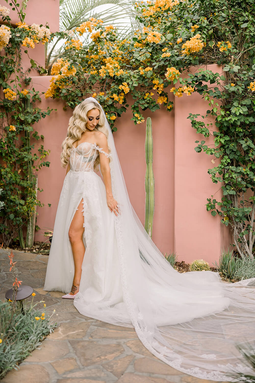 glamorous bridal style