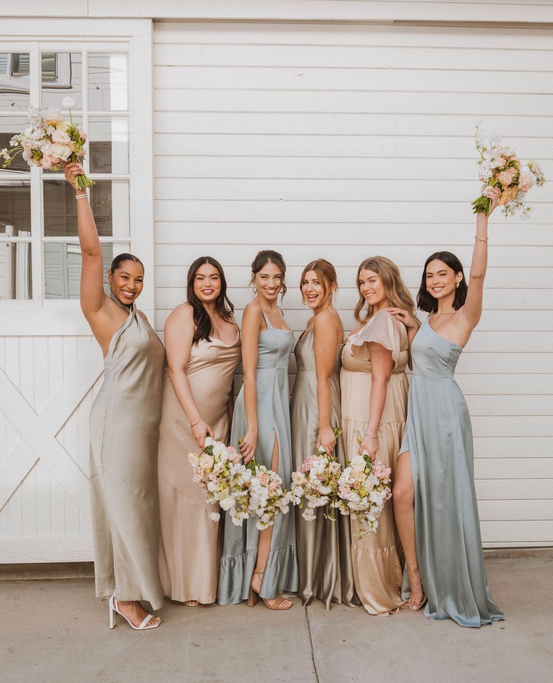 satin bridesmaid dresses from Show Me Your Mumu