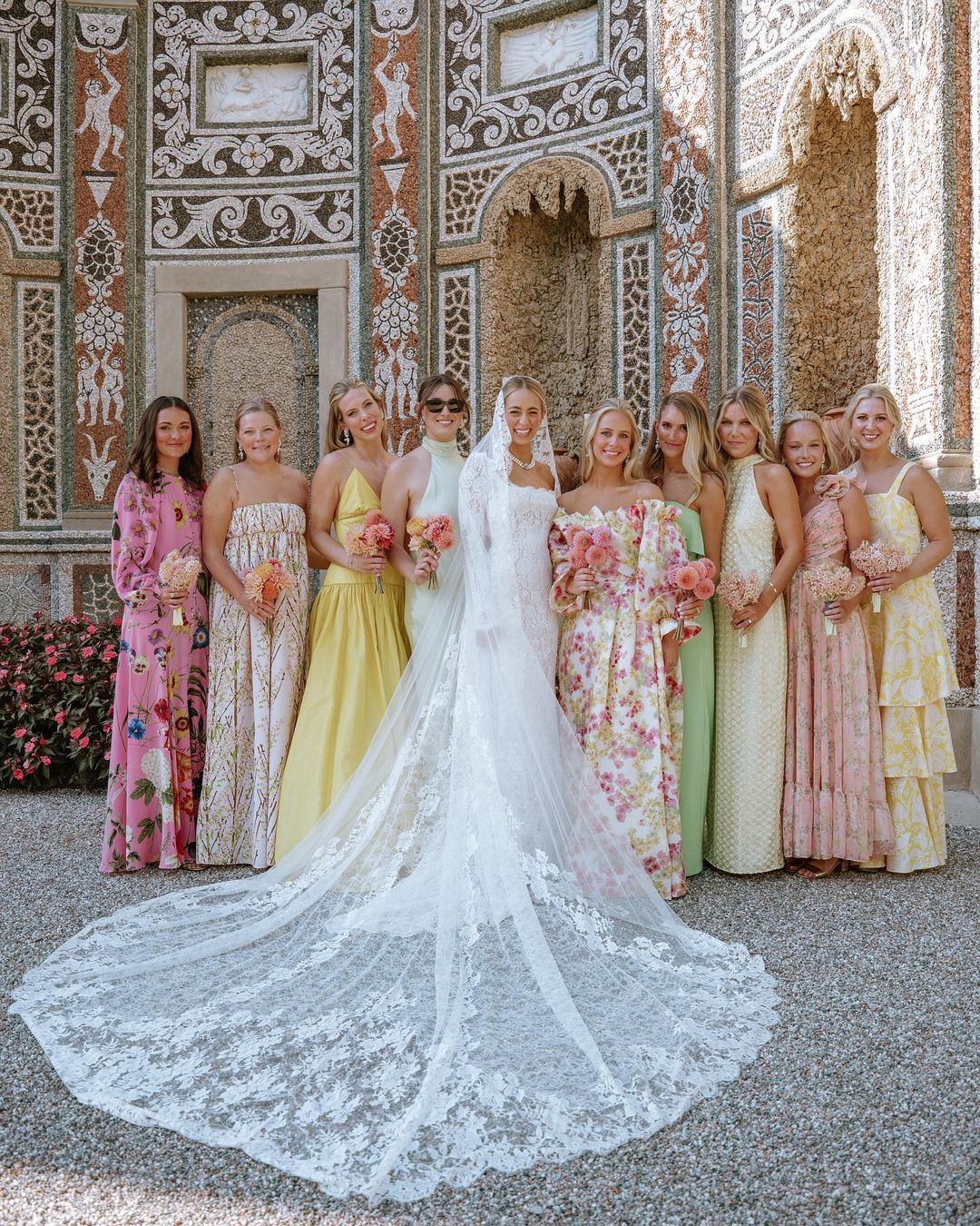 Mismatched bridesmaid dresses photo by Kristen Kilpatrick