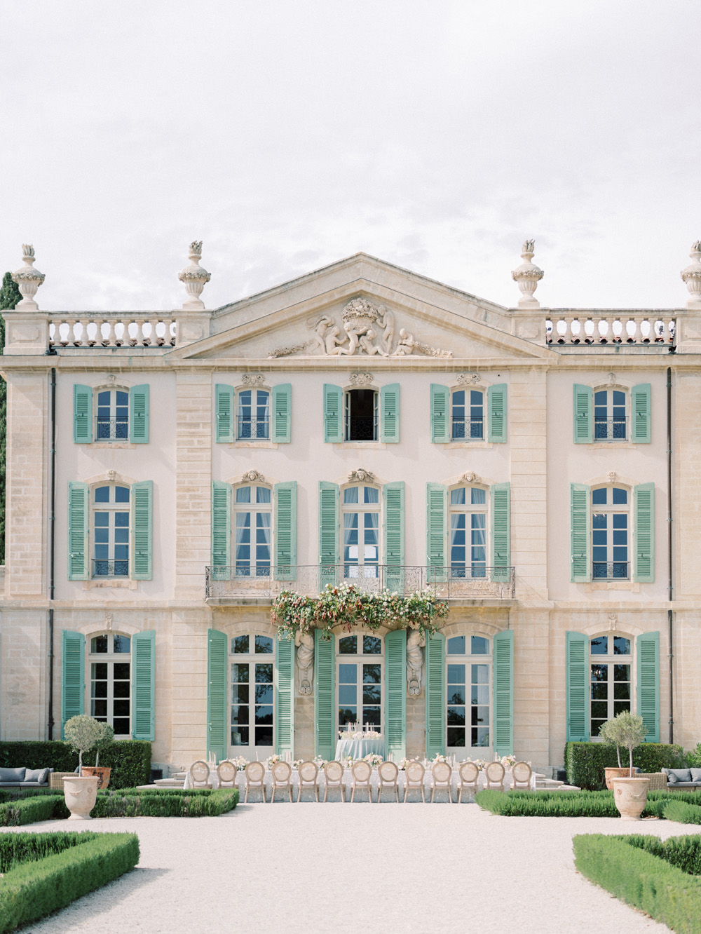Wedding reception at iconic chateau in Provence, France