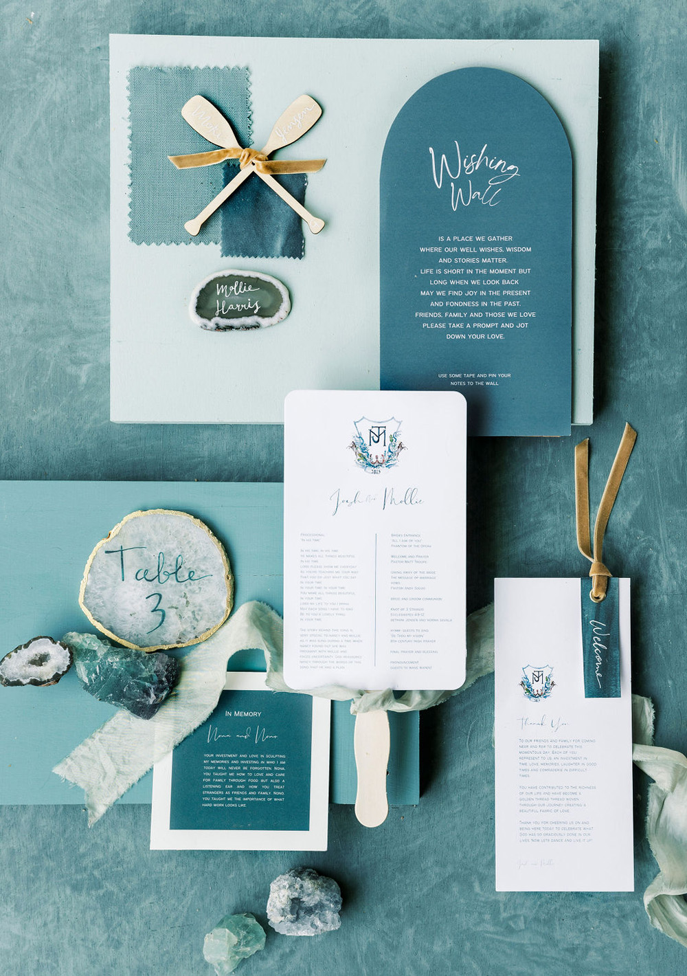 rustic blue wedding invitations with equestrian theme