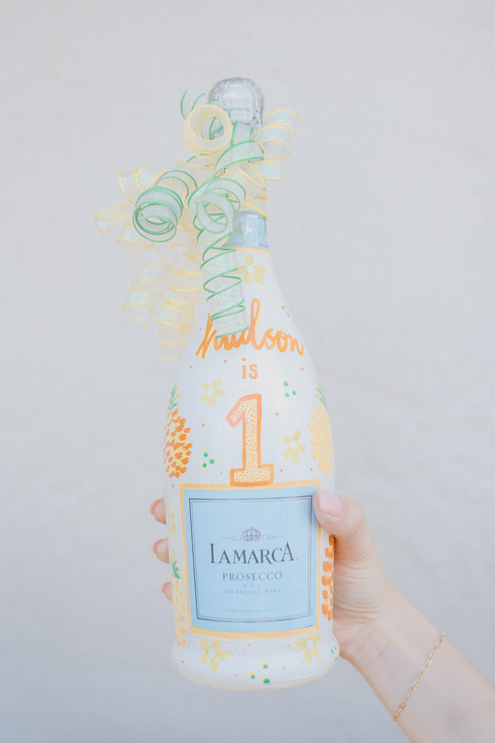 champagne bottle gift idea for birthday
