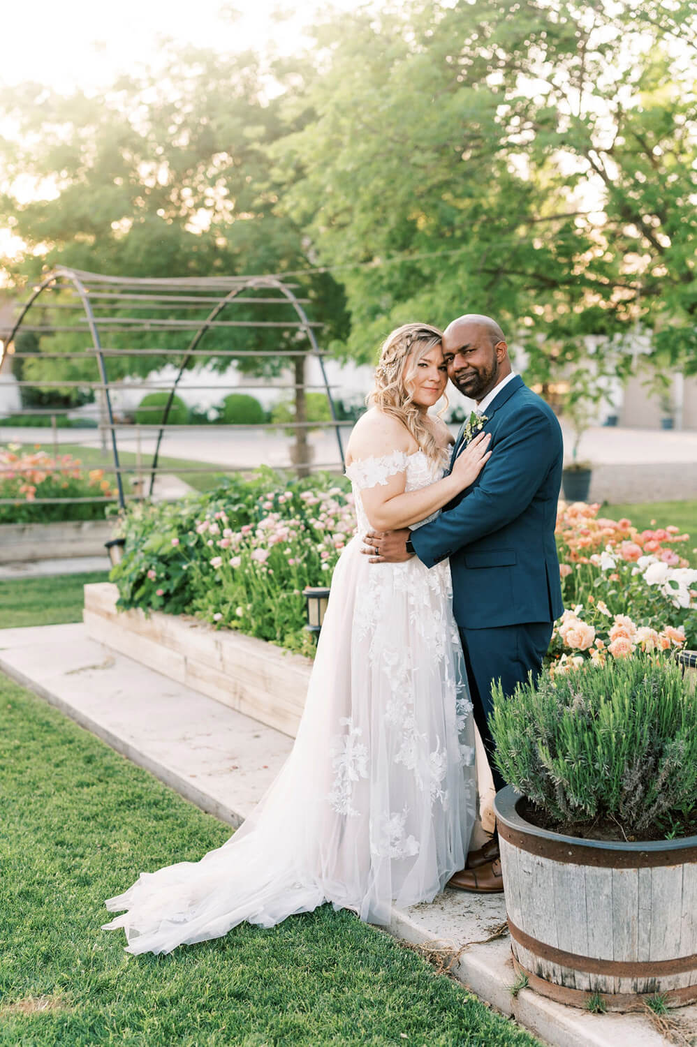 Golden hour portraits at Westwood Barns wedding in California