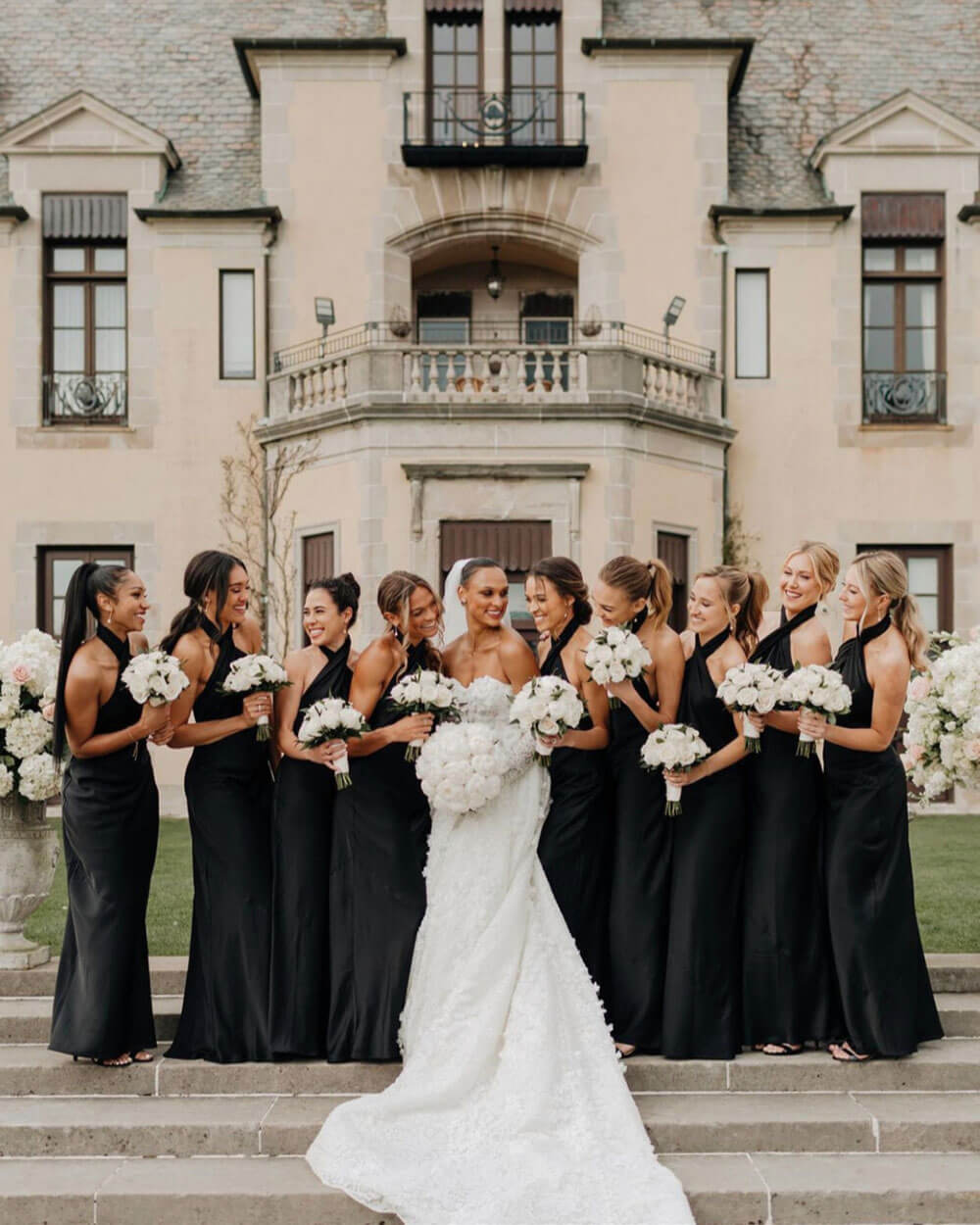 black bridesmaid dresses