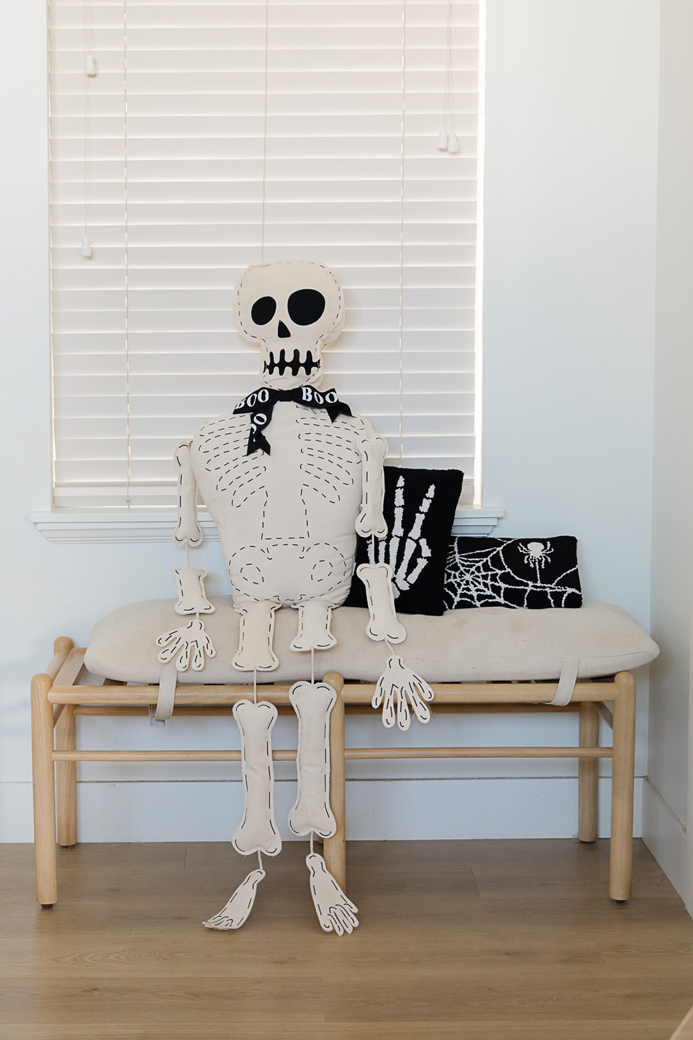 modern skeleton cozy home decor for halloween