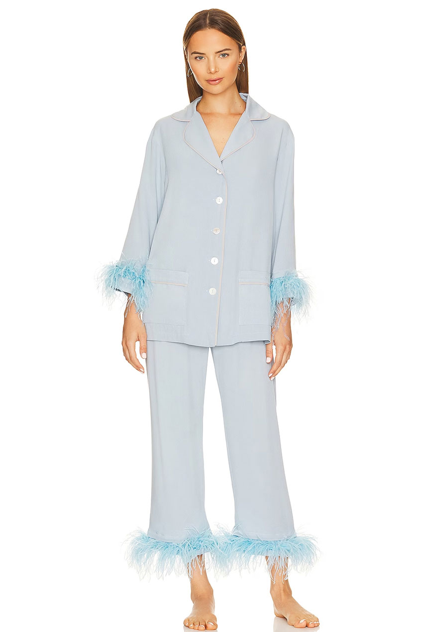 Sleeper party bridal pajama set for your something blue