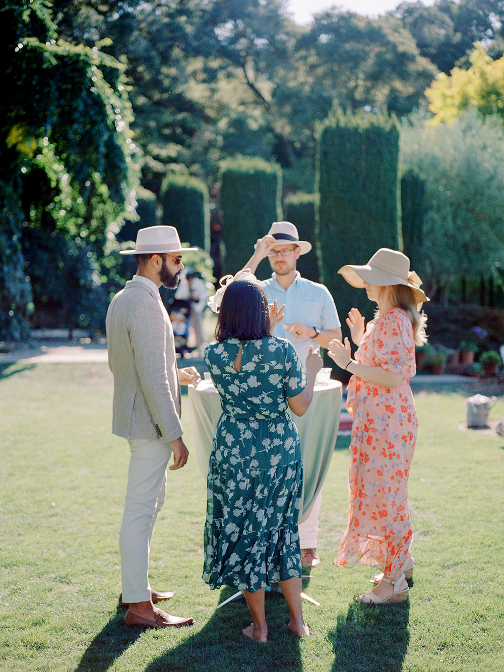 Spring fashion for English tea party garden wedding at Filoli Historic House & Garden 