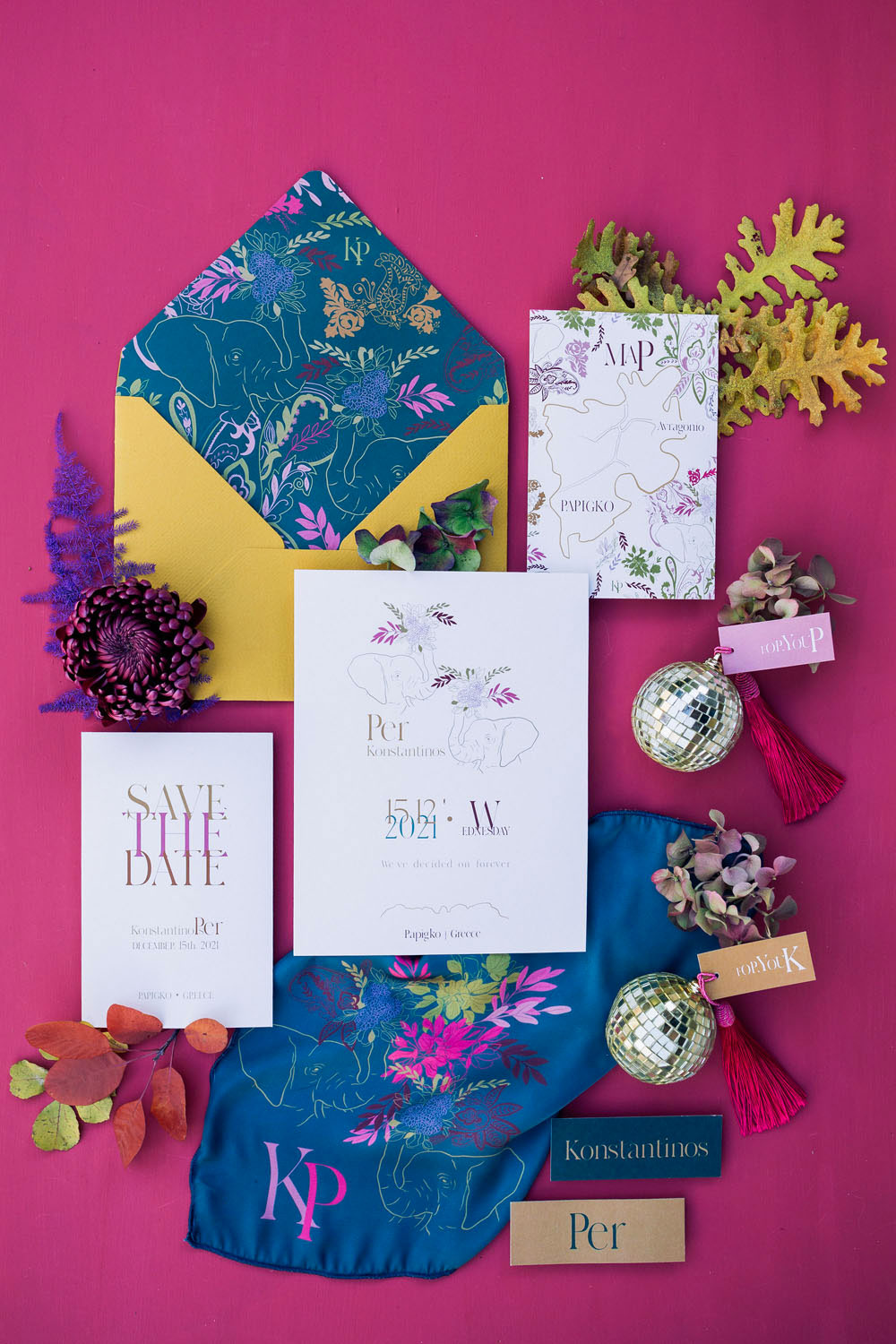 jewel toned winter wedding invitations