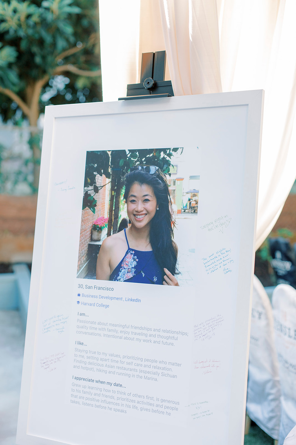 creative wedding guest book idea dating profile