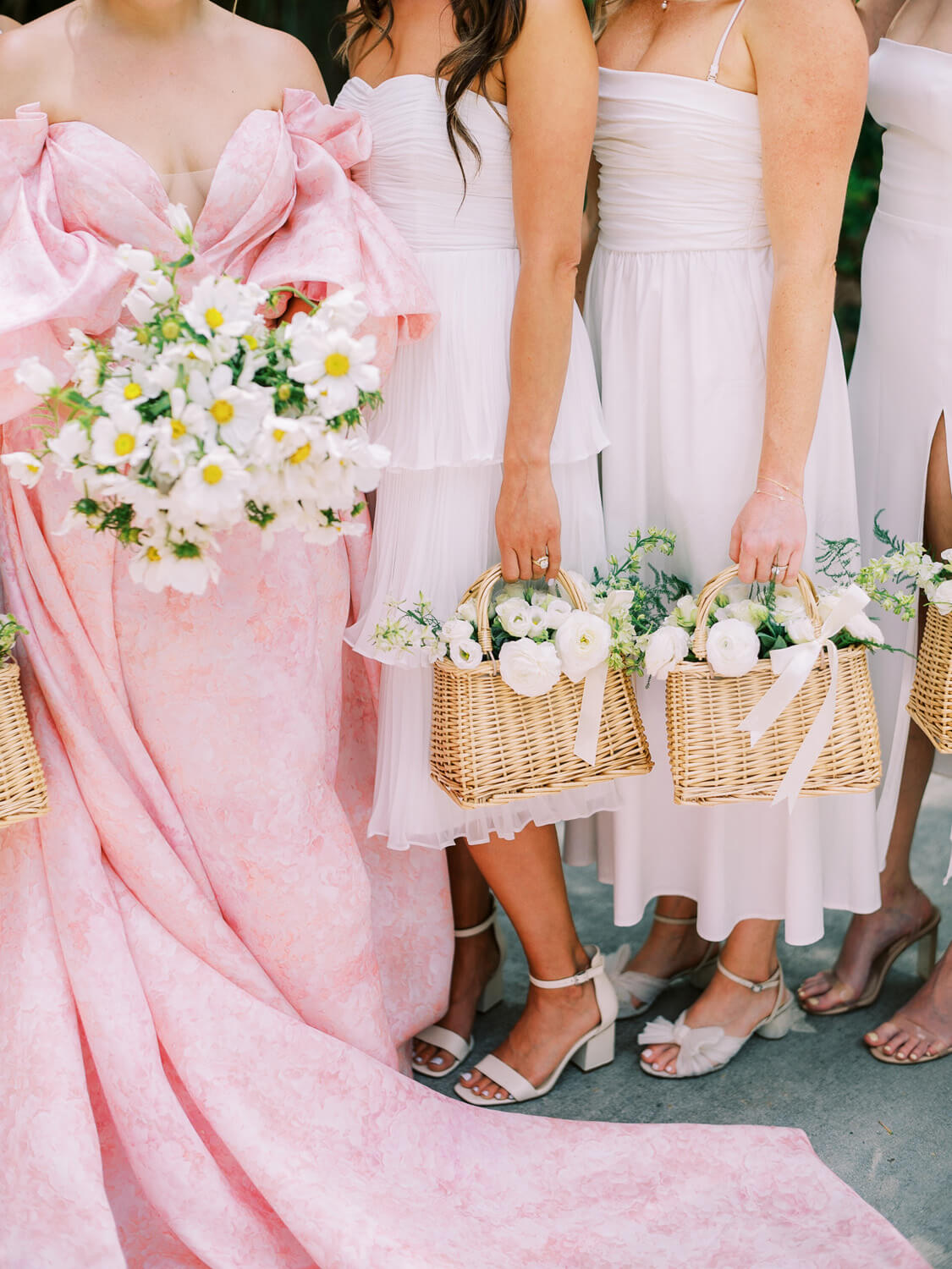 bridesmaid floral baskets