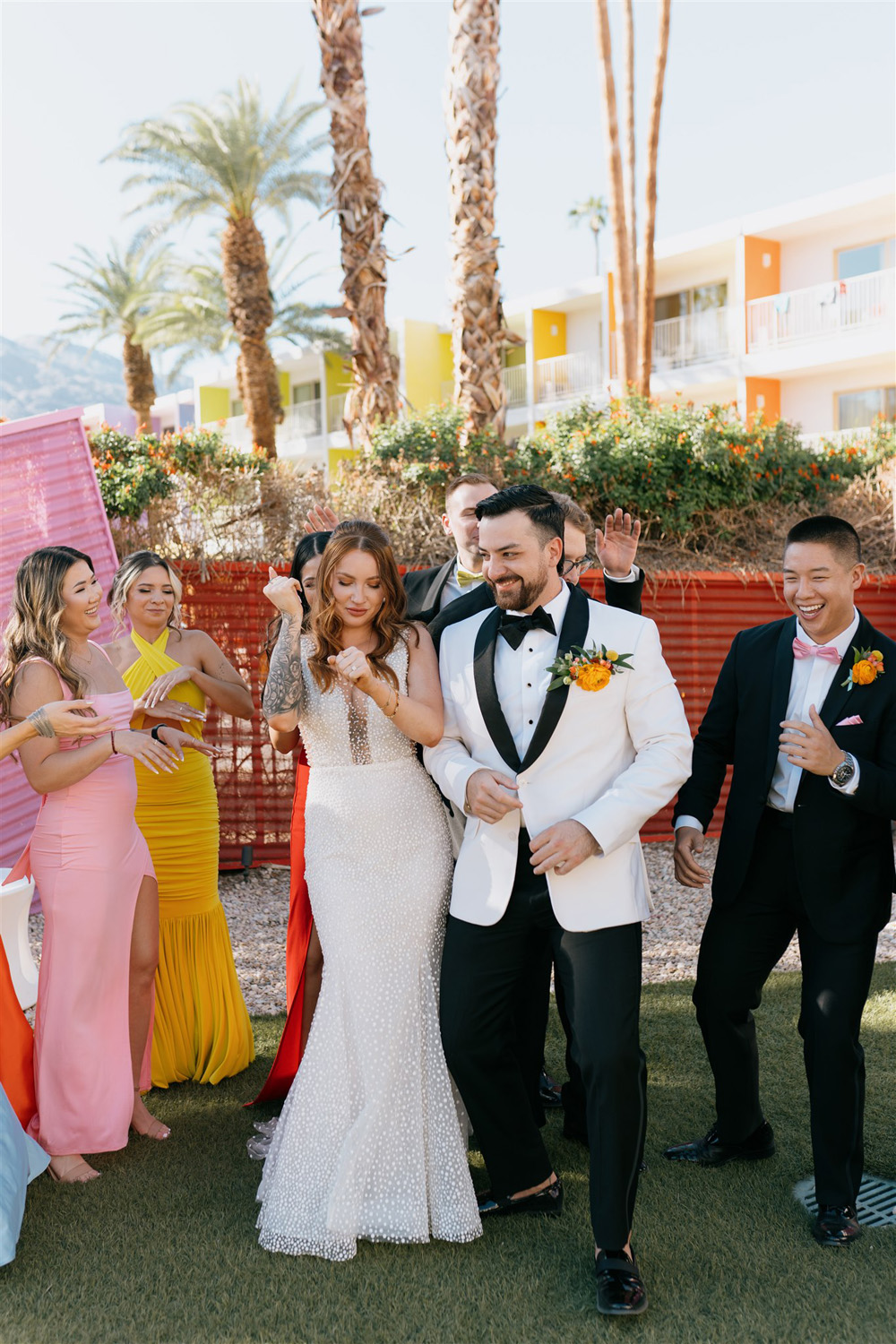 Colorful festival-inspired Palm Springs wedding at The Saguaro