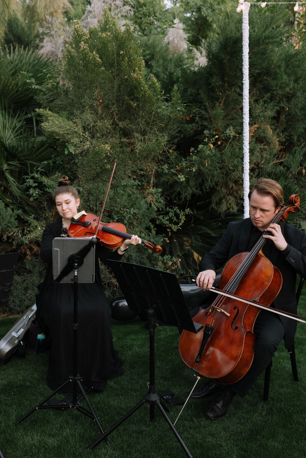 string musicians at Palm Springs wedding