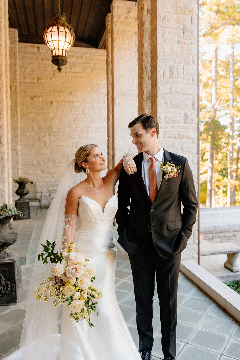 A warm, elevated fall garden wedding in Arkansas