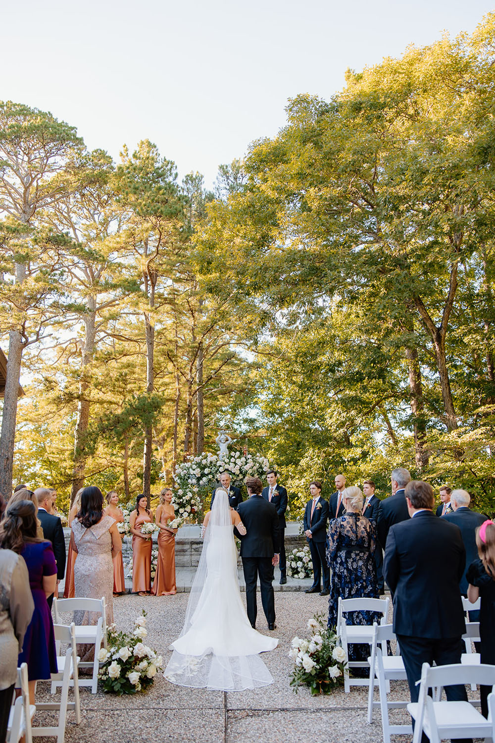 fall wedding ceremony at Greystone Estate Arkansas wedding