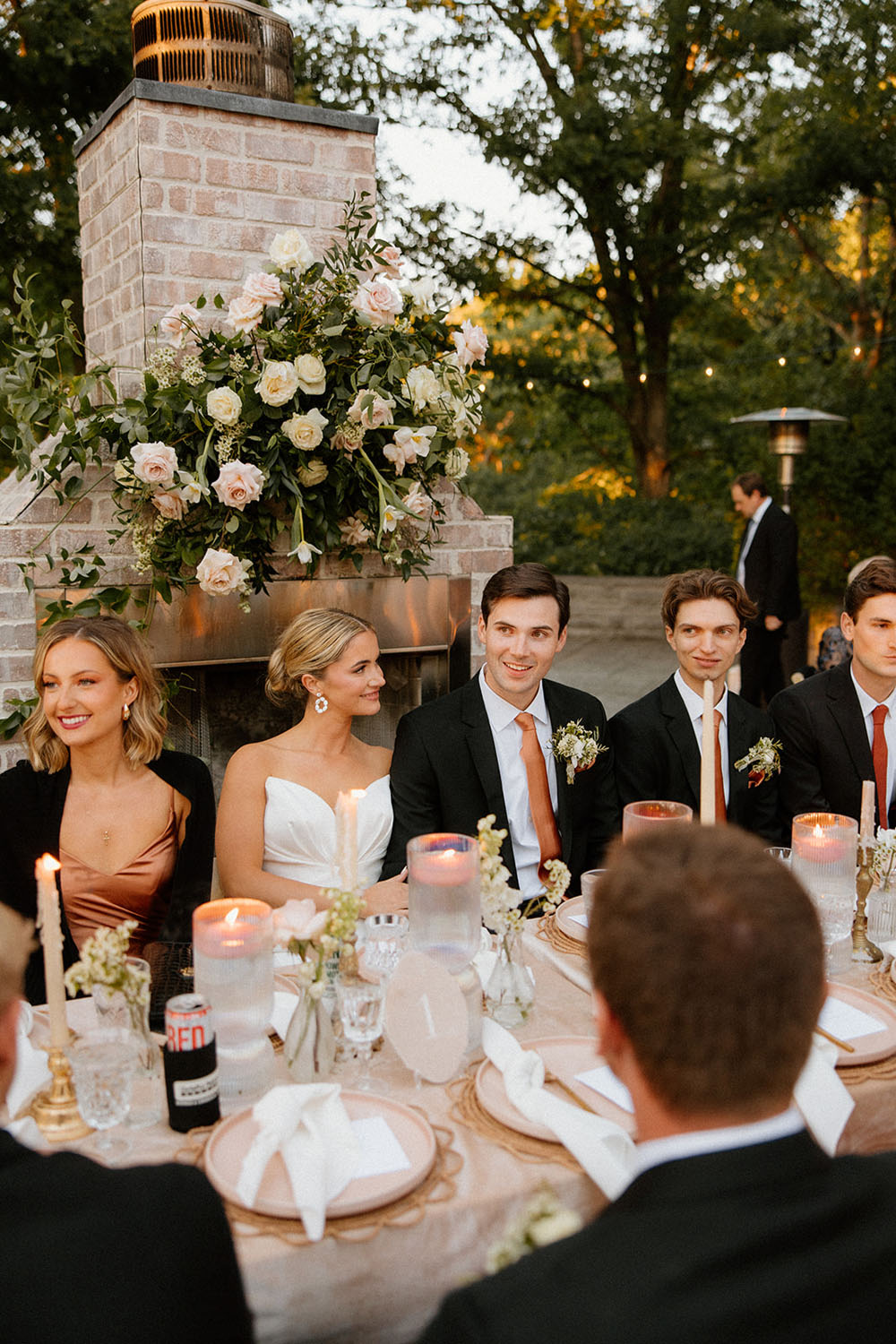 bride and groom at head table