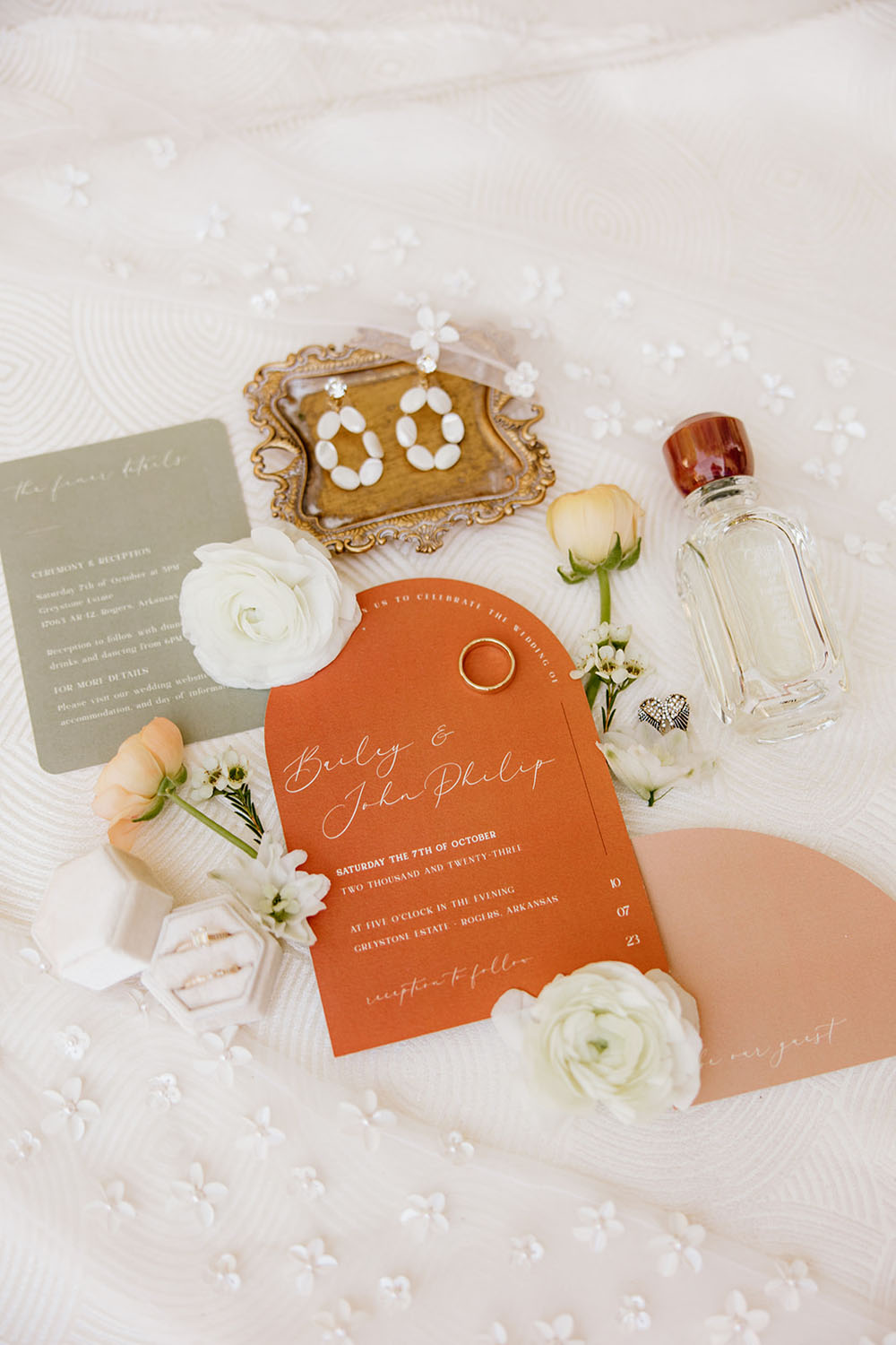 rush and pink wedding invitations