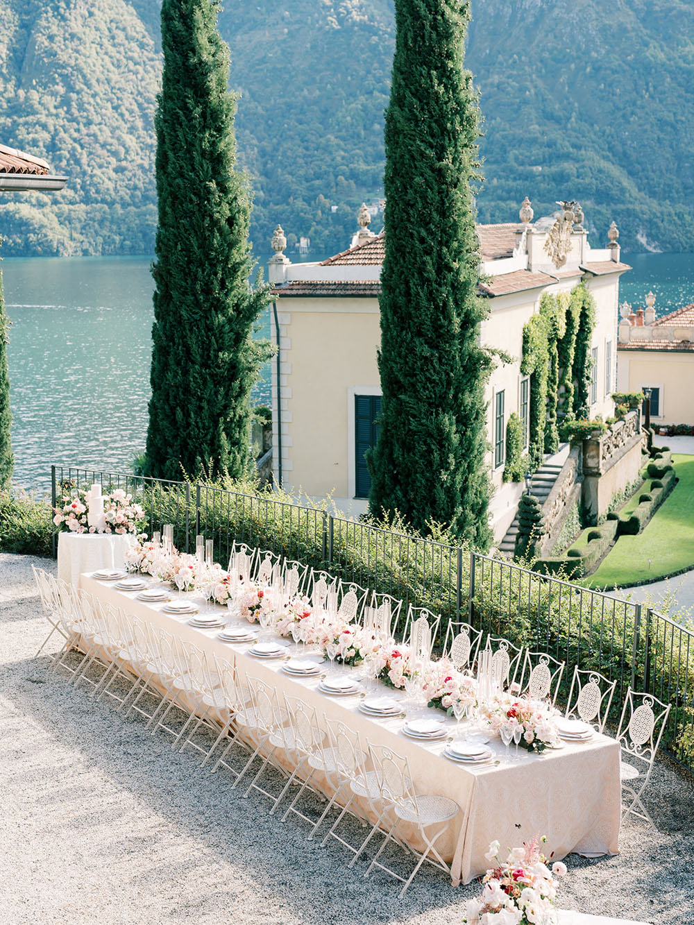 Italian tablescape for Lake Como villa wedding