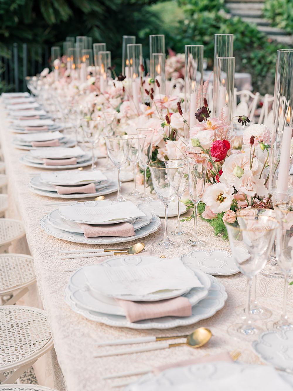 Italian tablescape for Lake Como villa wedding