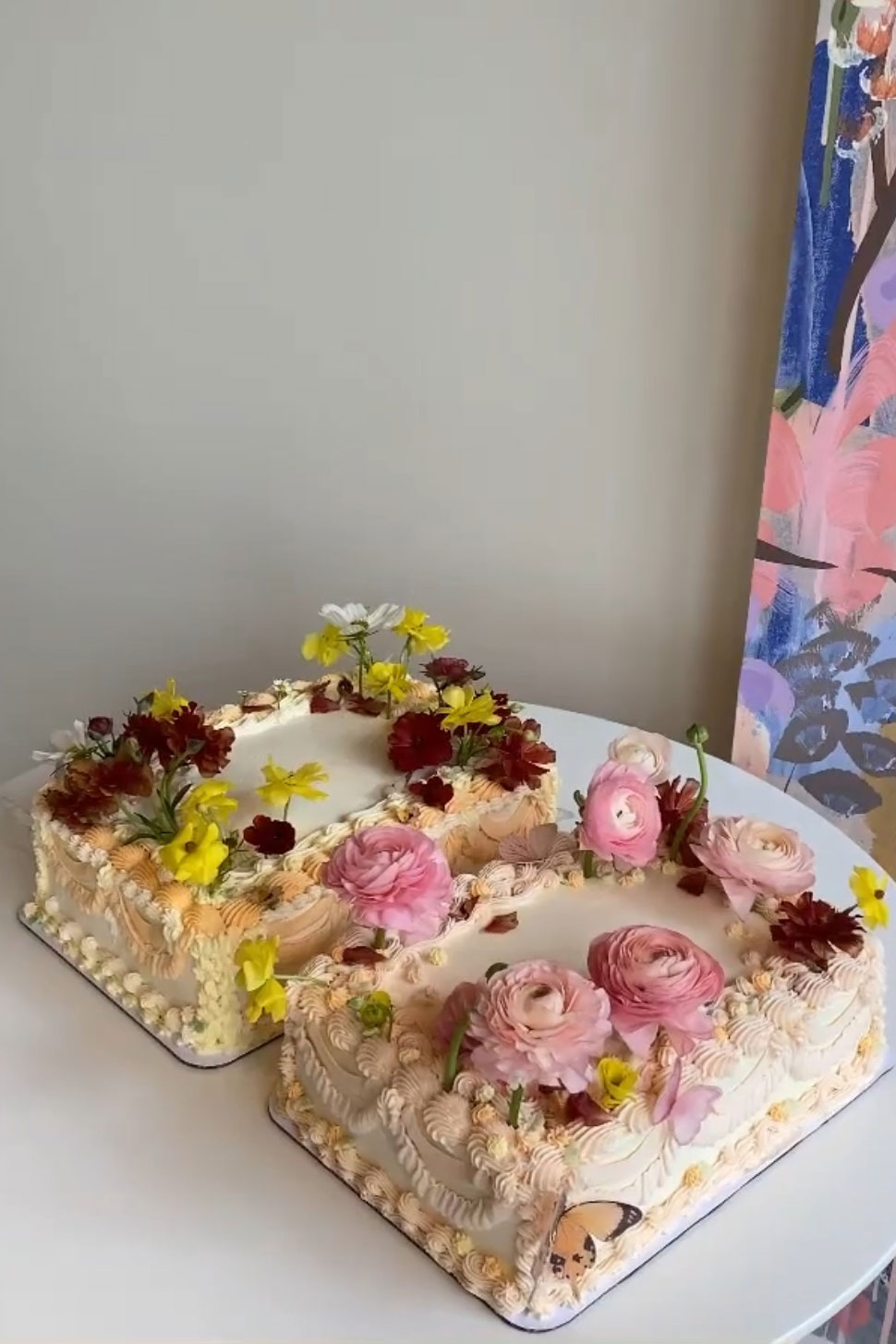 floral sheet cakes by @joelle_eats_cake