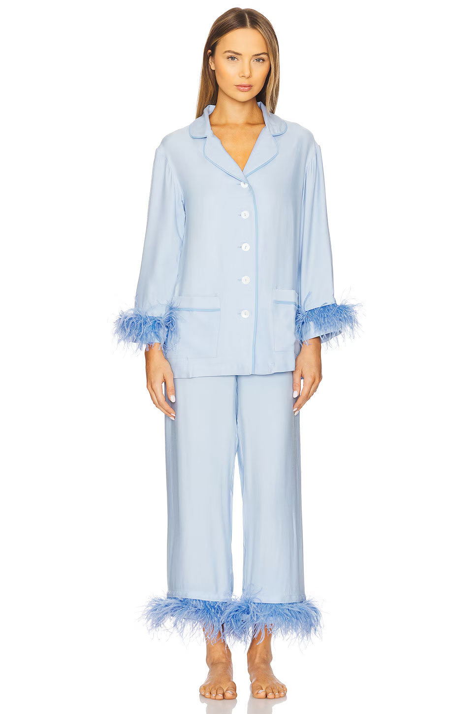 blue sleeper bridal pjs