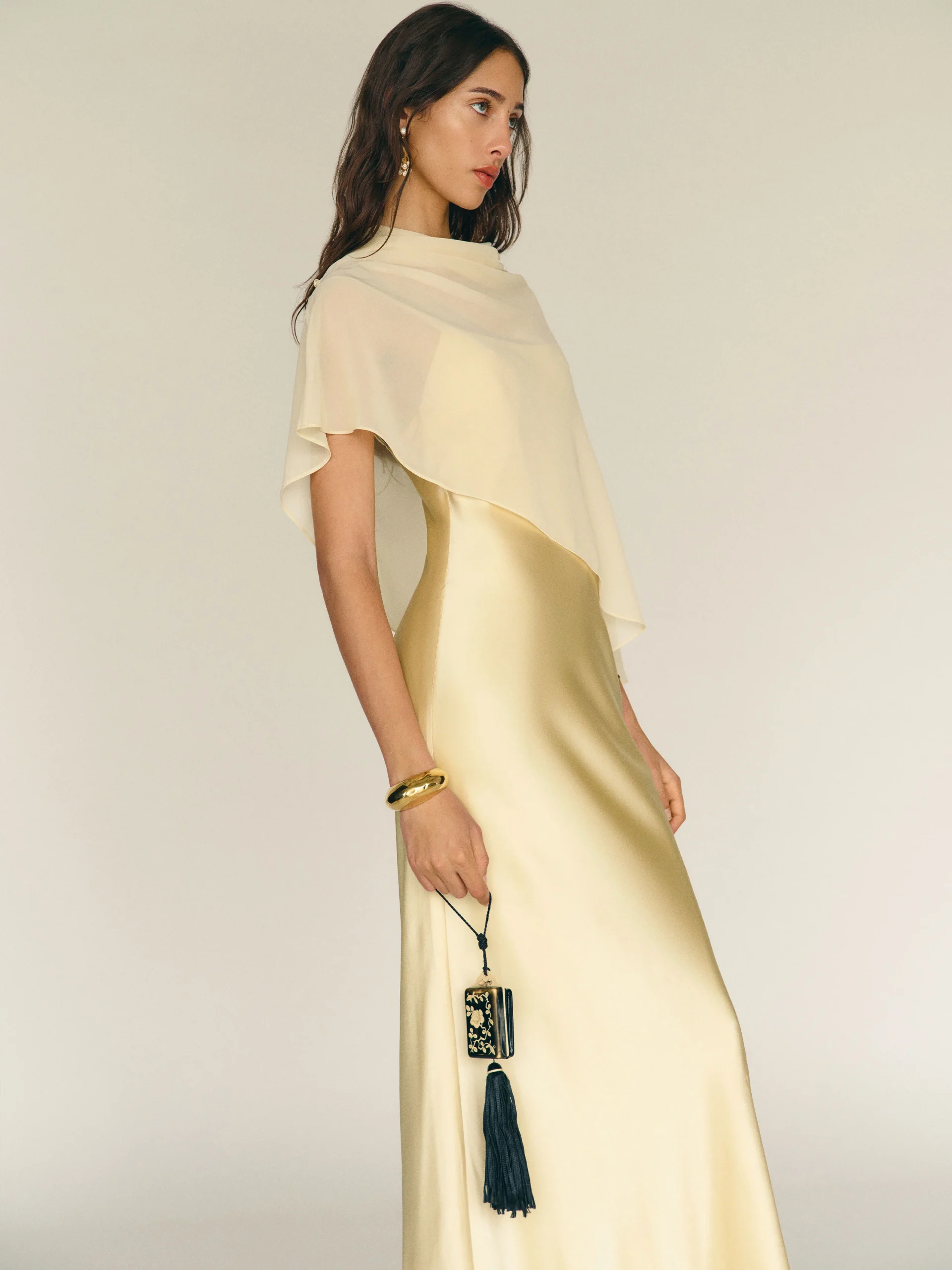 yellow wedding guest dress