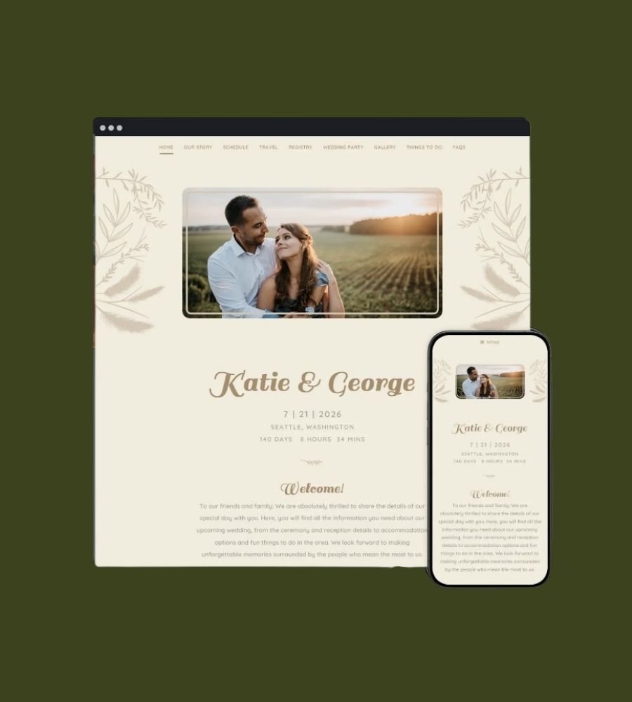 free wedding website