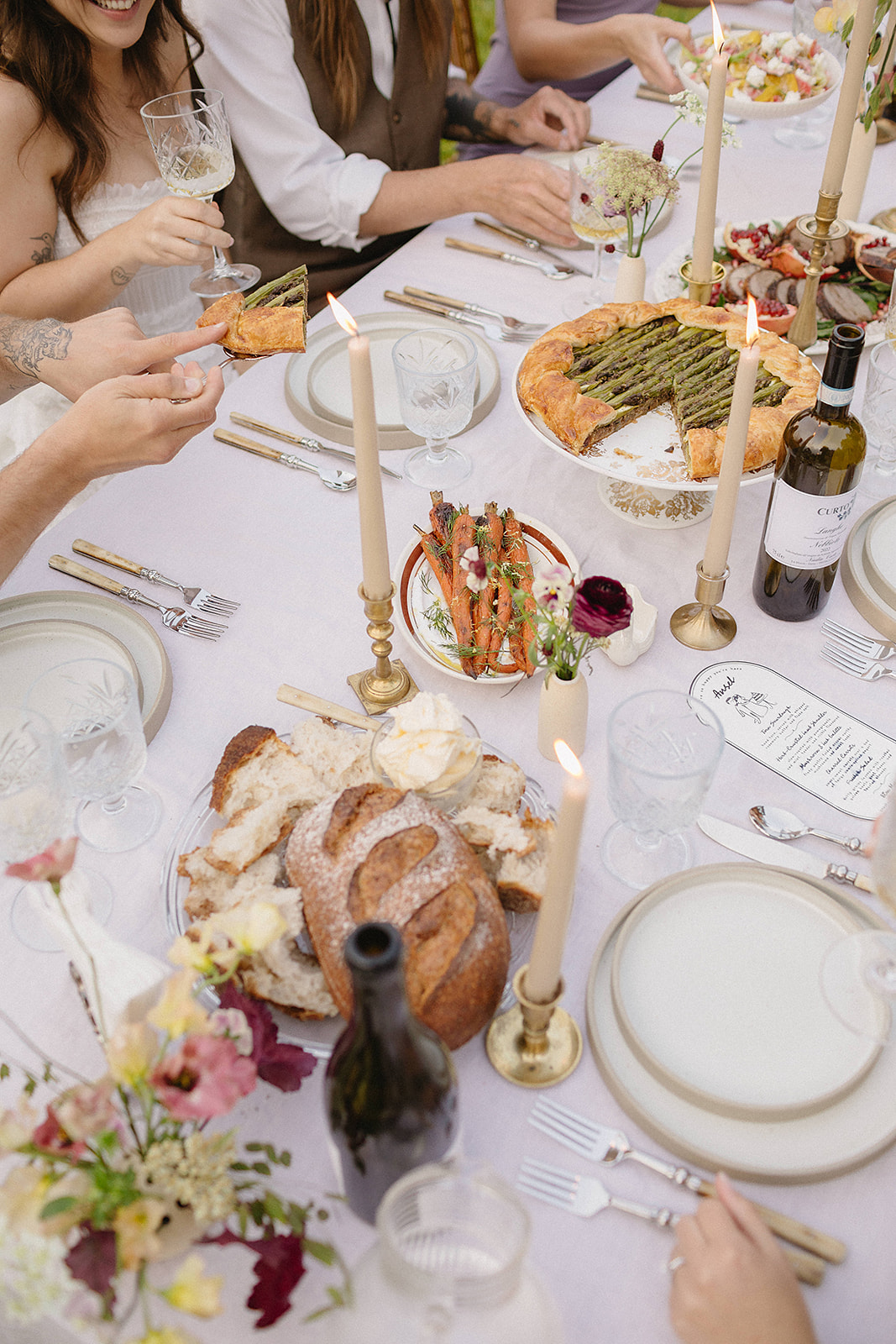 English countryside wedding dinner
