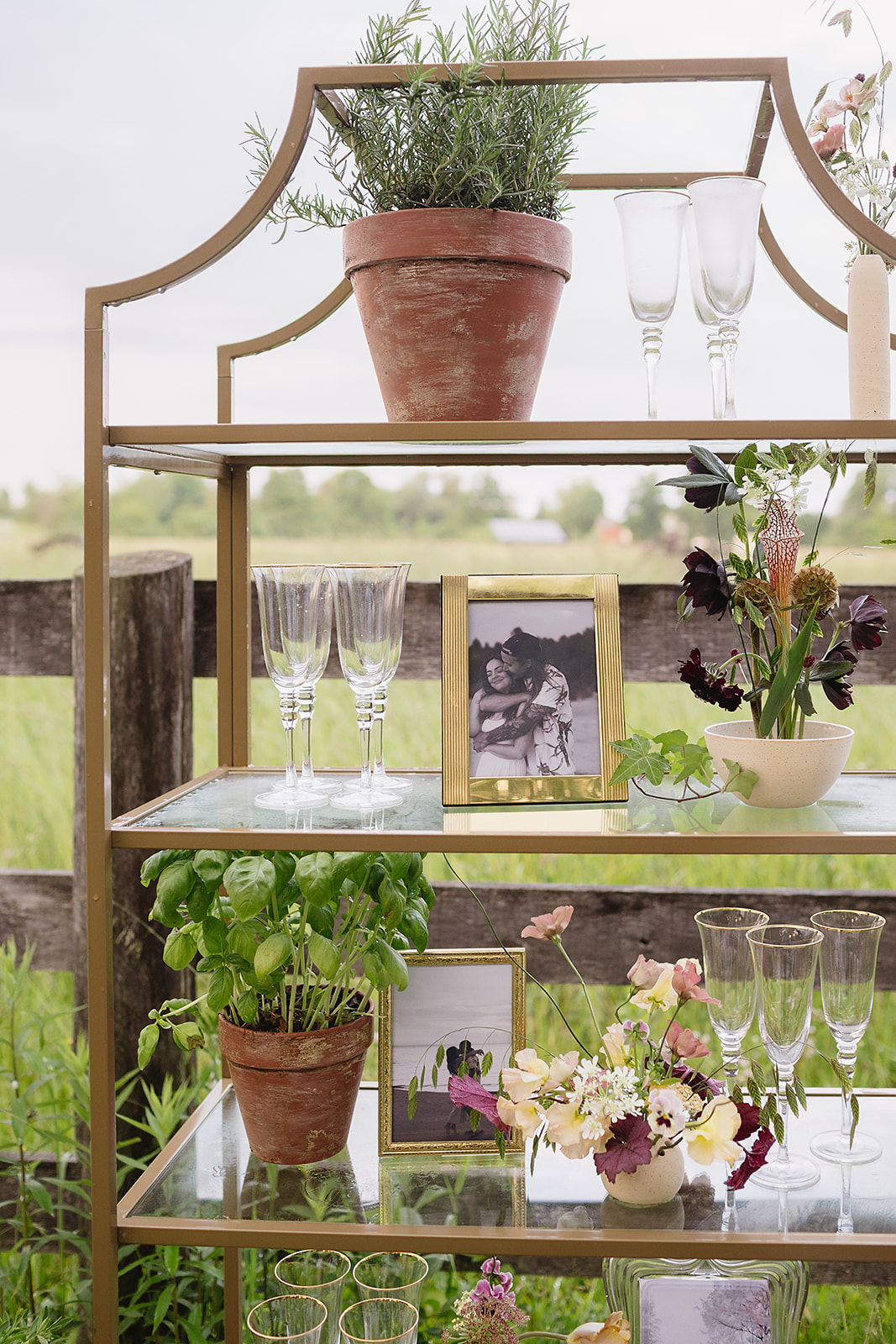 English countryside wedding bar details