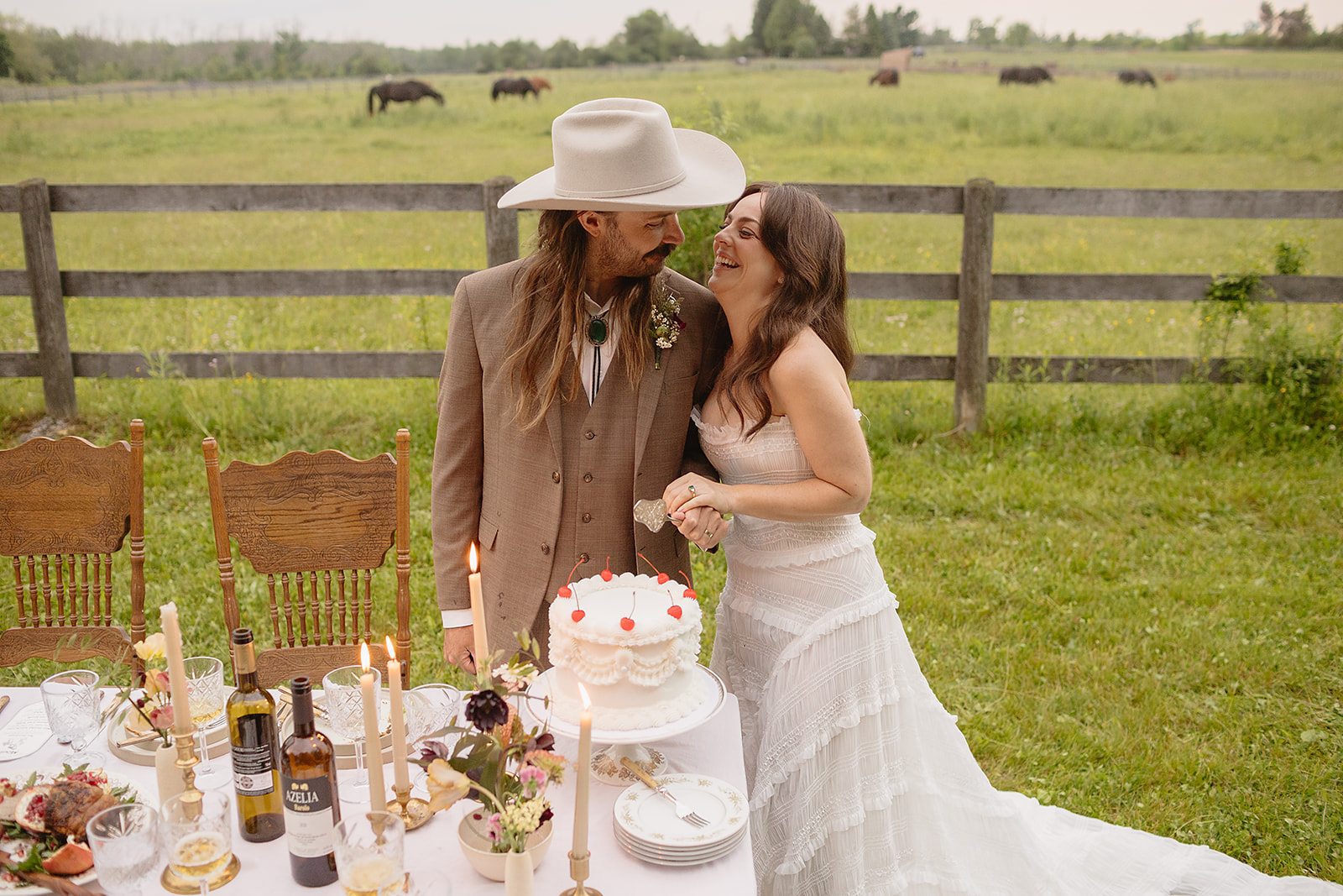 English countryside wedding dinner