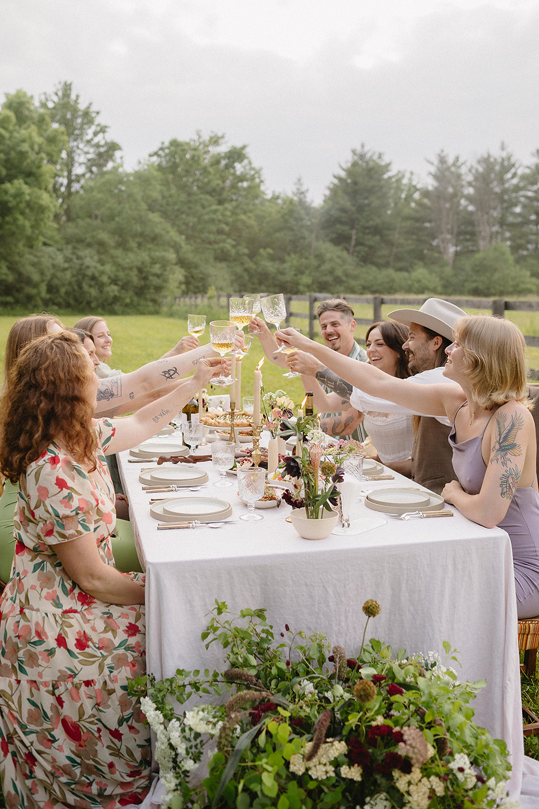 rustic family style dinner