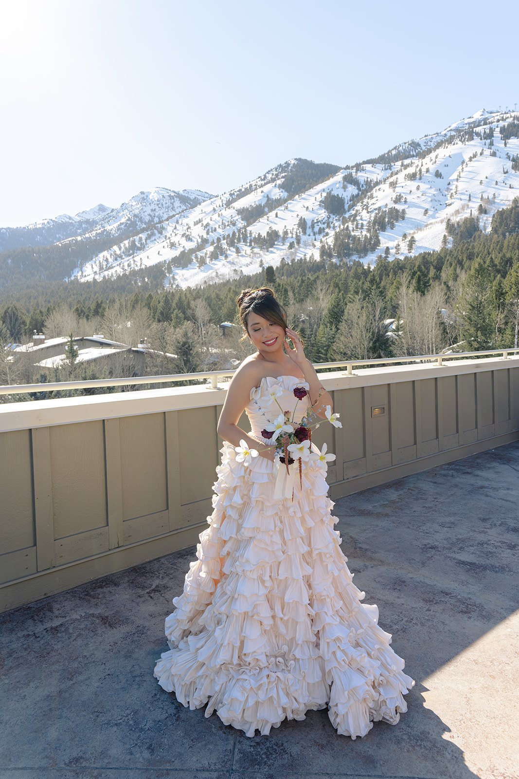elegant mountain bride