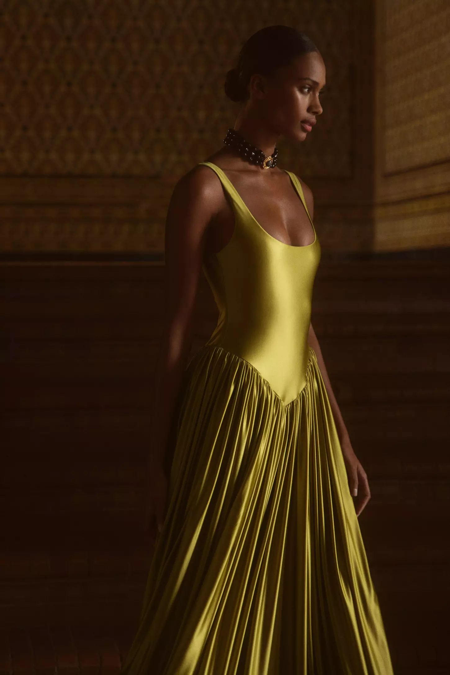 green wedding guest dress