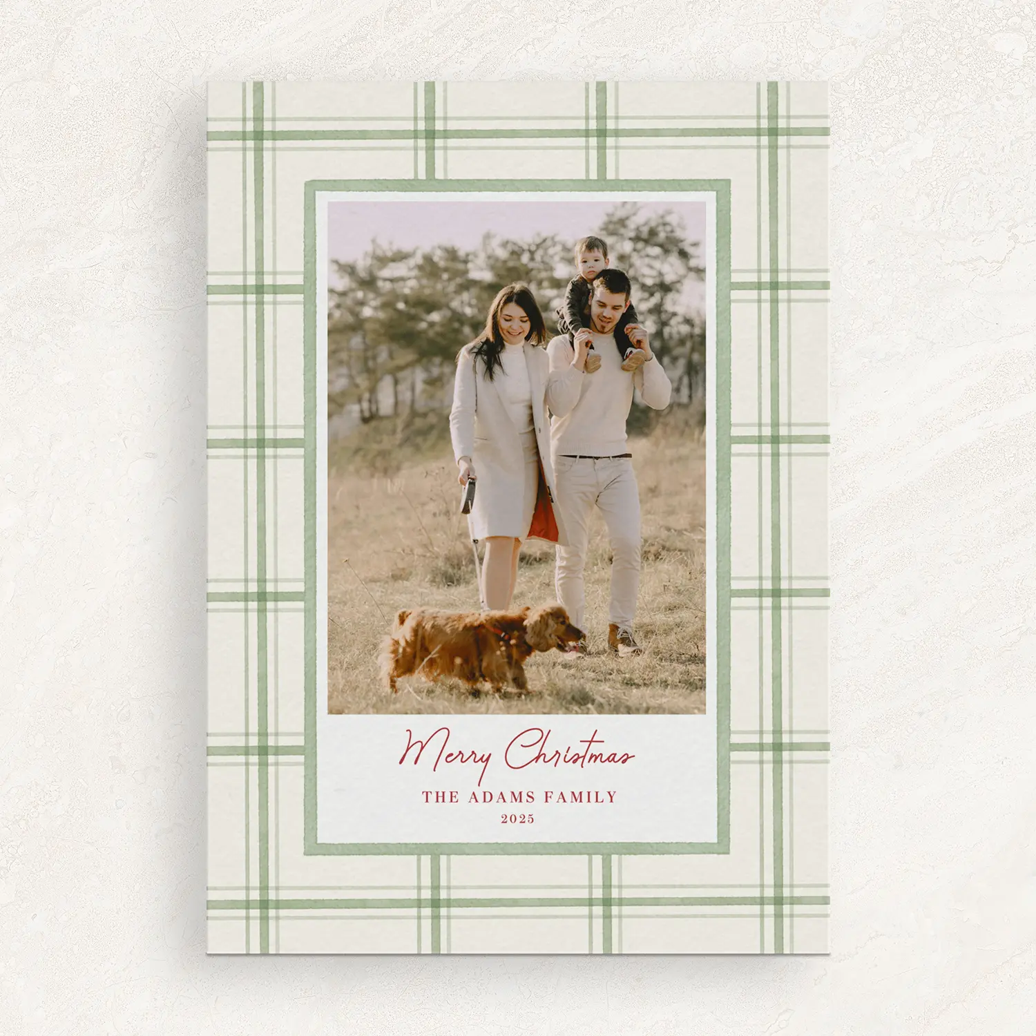 personalized holiday card