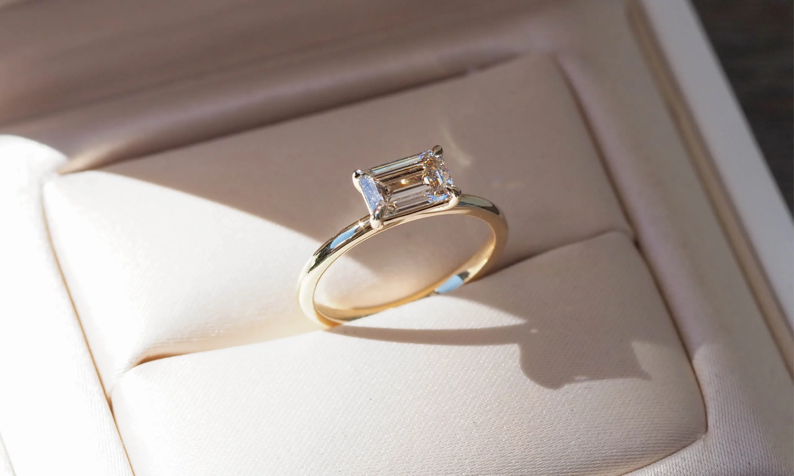 East West engagement ring trend