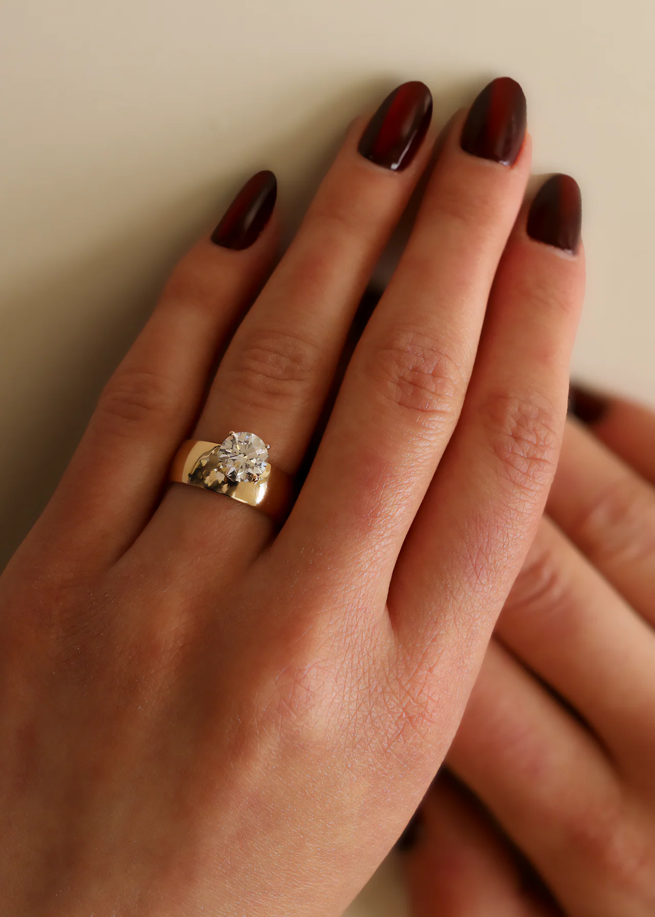 Porter Cigar Band Ring Round Diamond